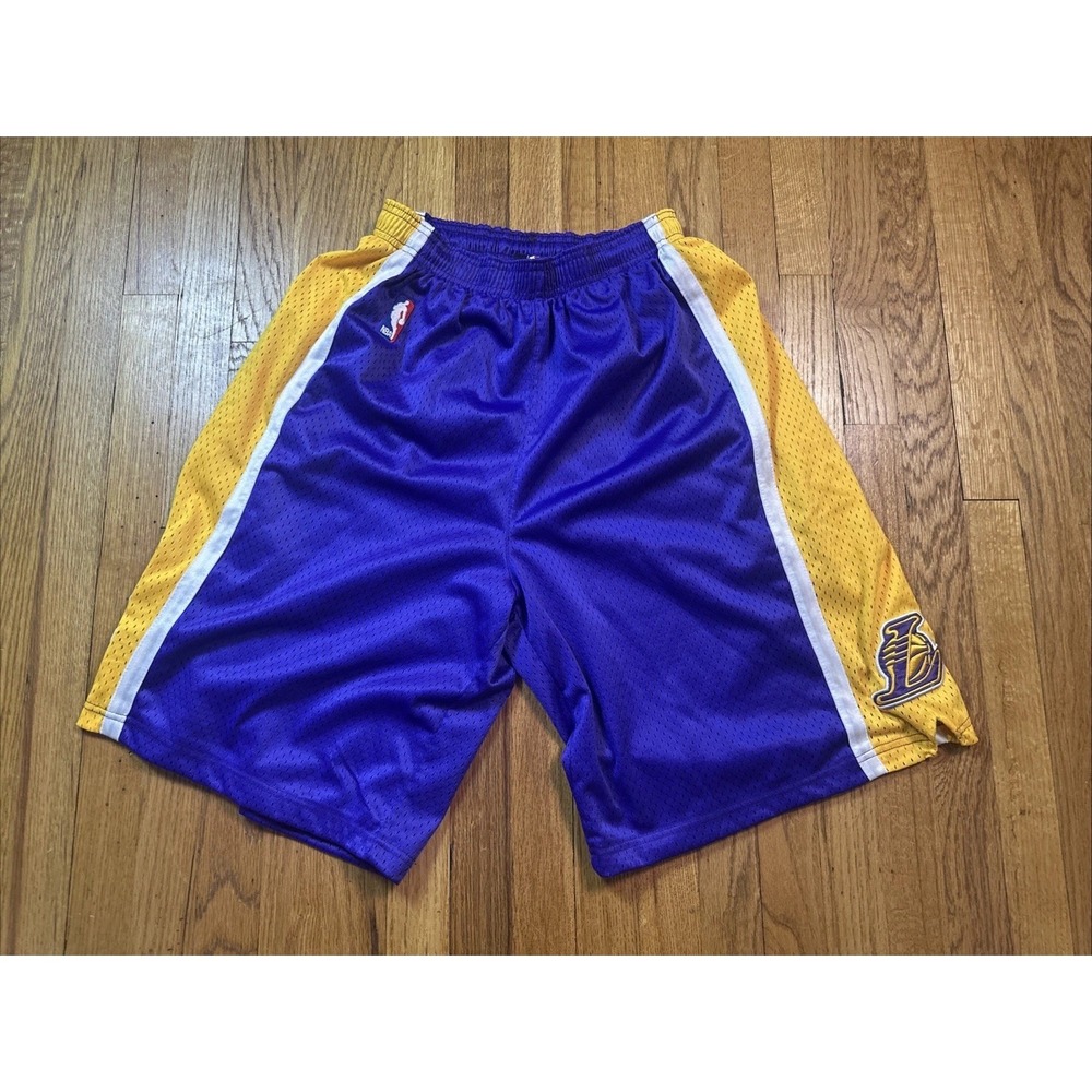 Adidas Los Angeles Lakers NBA Authentics‎ Game Shorts Mens Size 52 Kobe LeBron